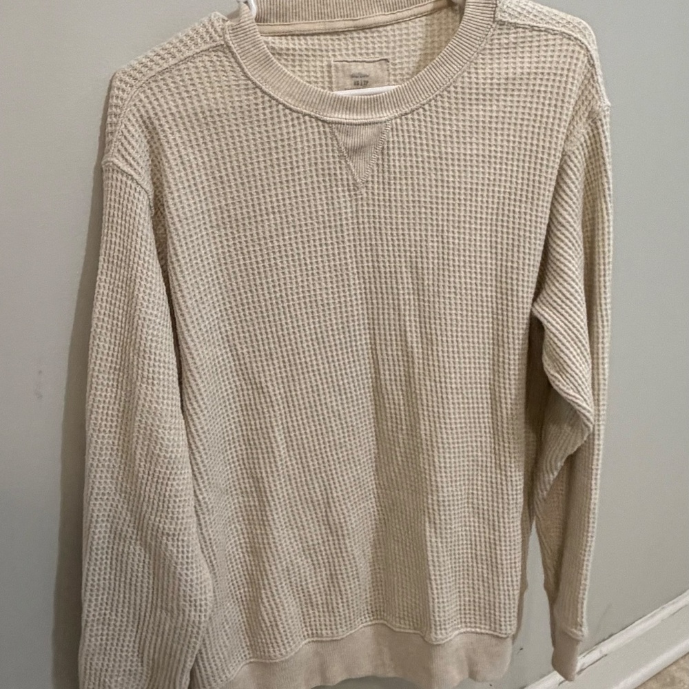 Aerie Oversized Pullover Waffle-Knit Sweater